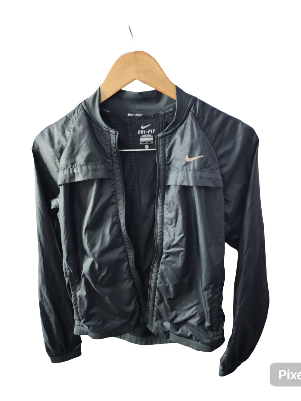 Nike Dri-FIT Black Lightweight Running Jacket Full Zip Women's